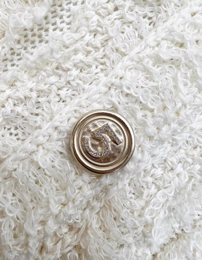 Chanel 21S off-white tassel cardigan