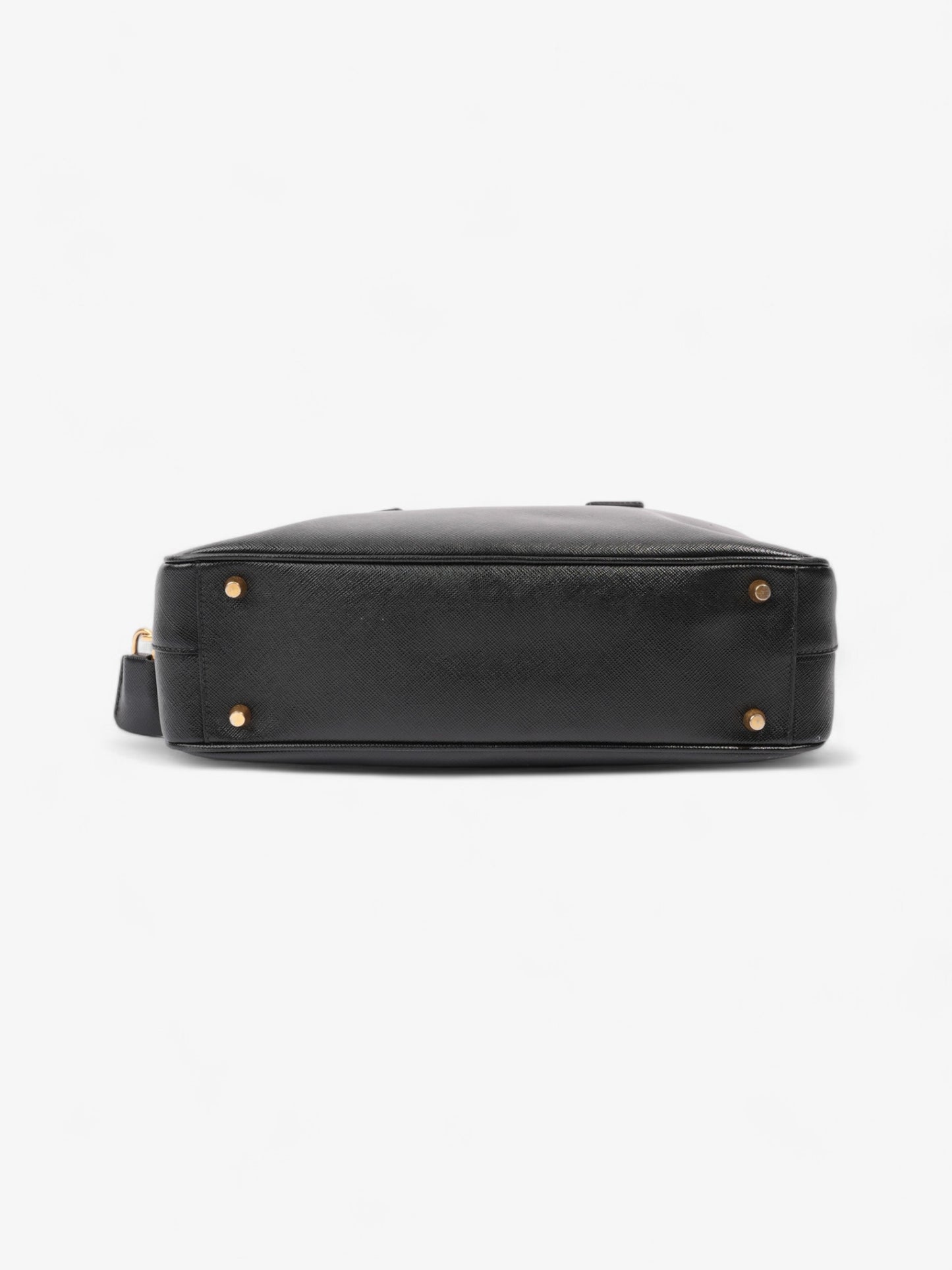 Prada Bauletto Tote Bag Black Saffiano Leather