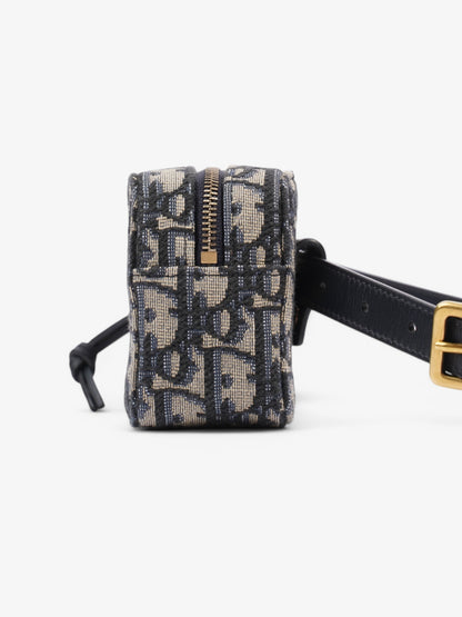 Christian Dior Trotter Belt Bag Blue Oblique Canvas Mini