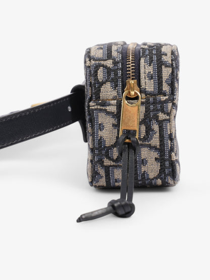 Christian Dior Trotter Belt Bag Blue Oblique Canvas Mini