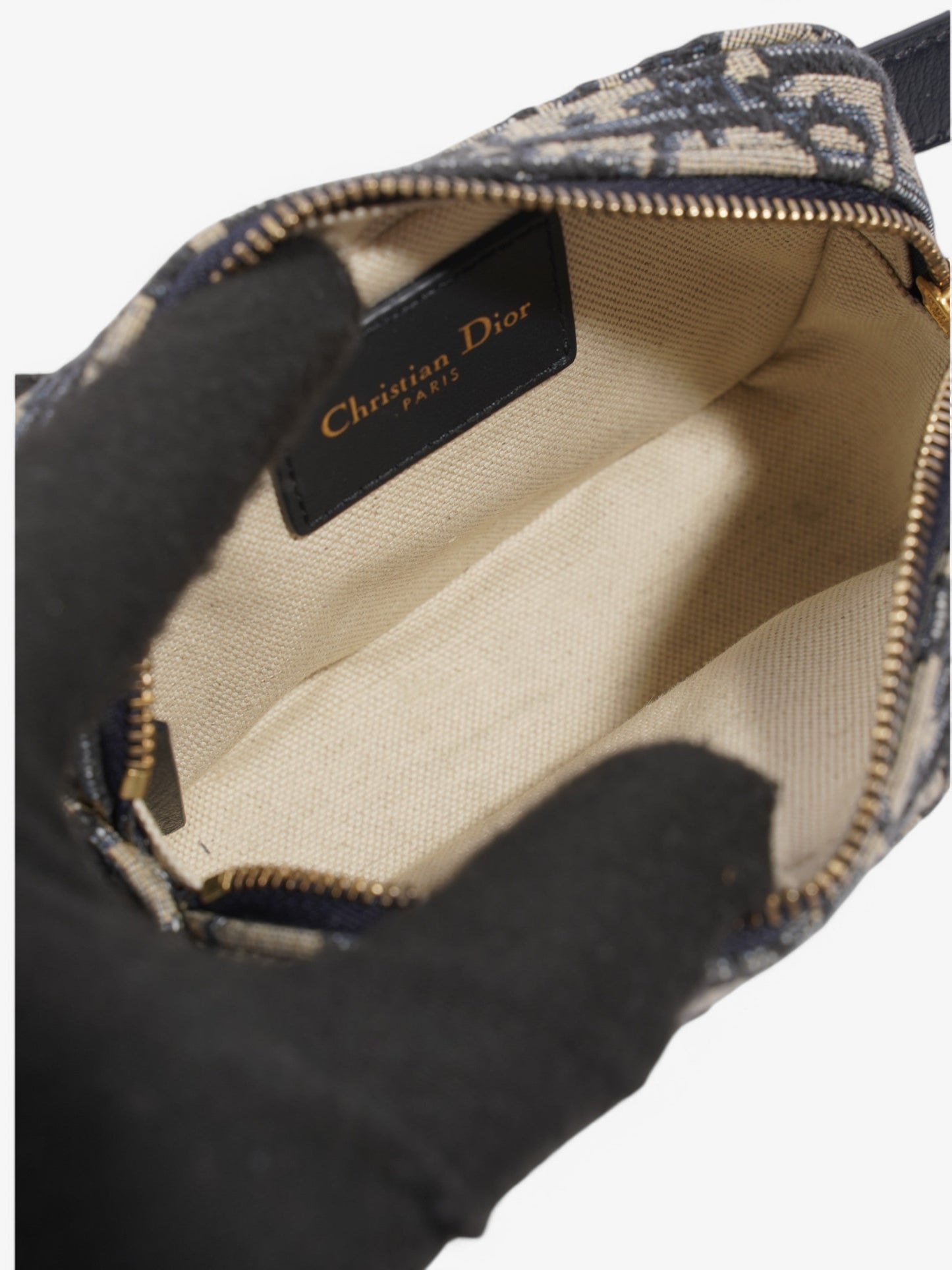 Christian Dior Trotter Belt Bag Blue Oblique Canvas Mini