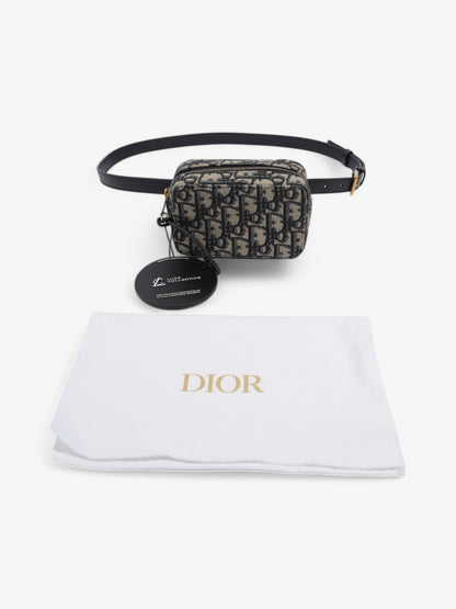 Christian Dior Trotter Belt Bag Blue Oblique Canvas Mini