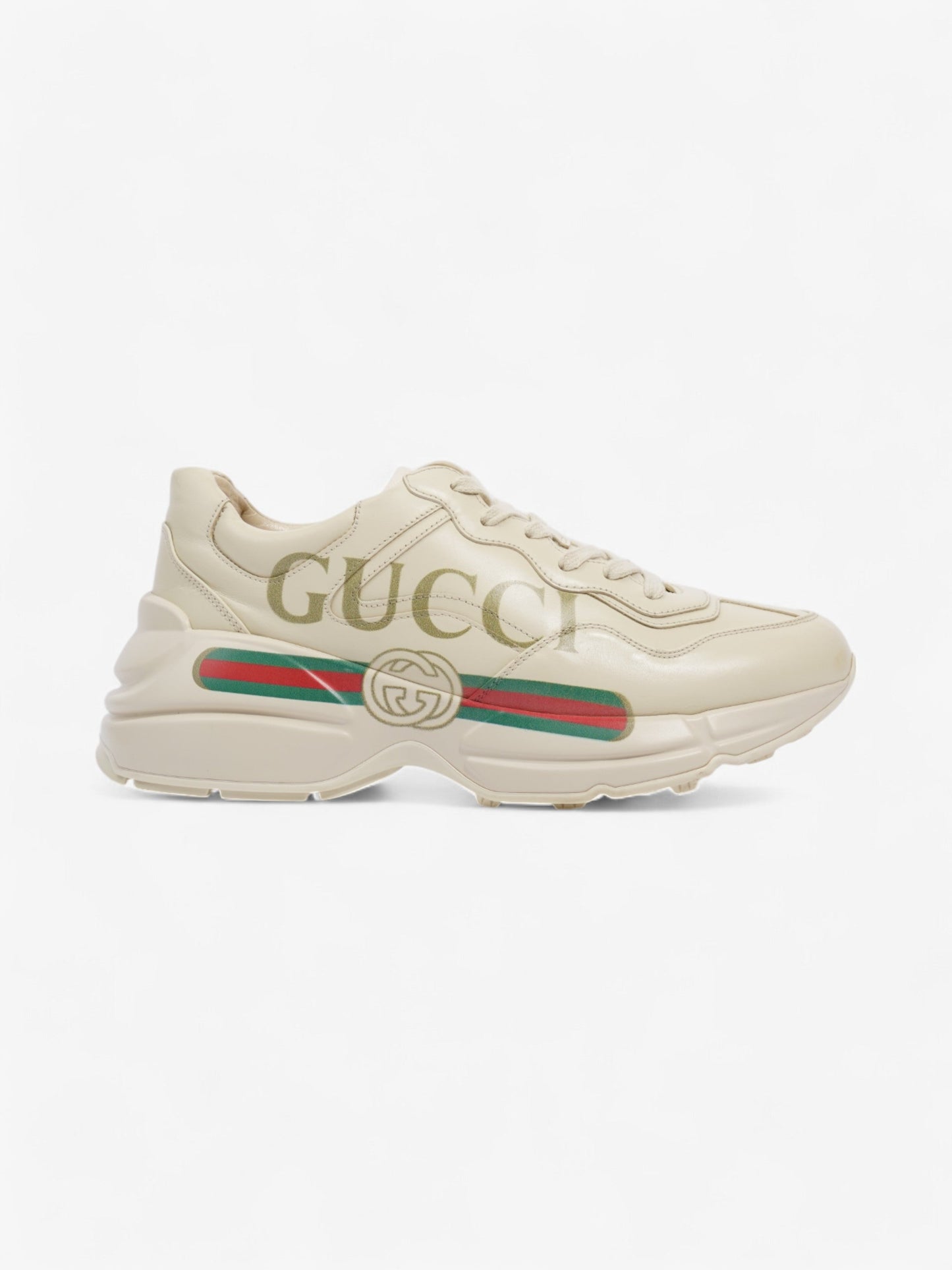 Gucci Rhyton Sneakers Cream / Red / Green Leather EU 39.5 UK 6.5