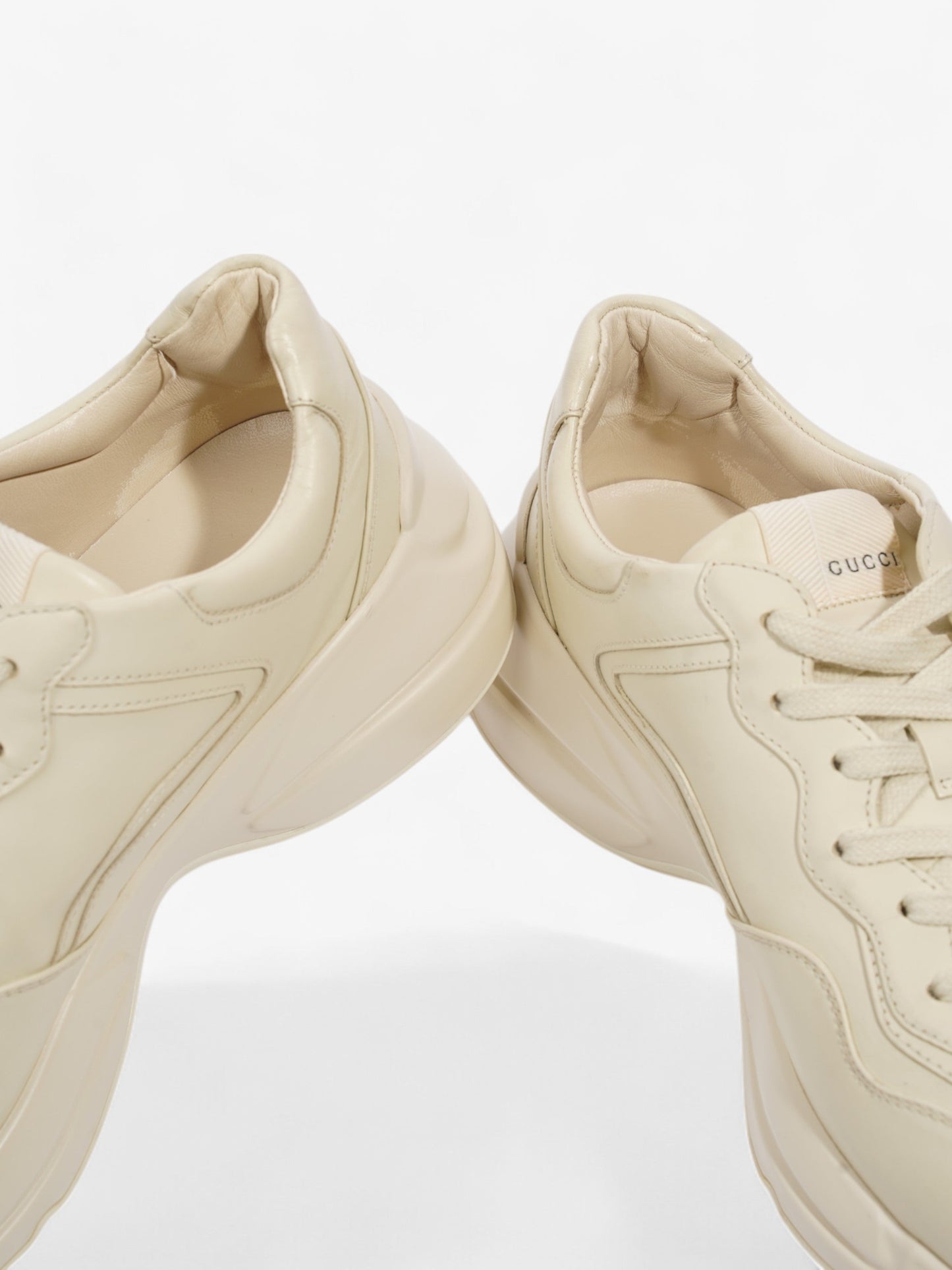Gucci Rhyton Sneakers Cream / Red / Green Leather EU 39.5 UK 6.5