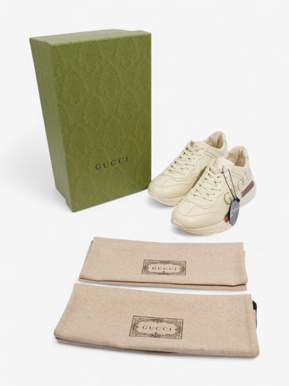 Gucci Rhyton Sneakers Cream / Red / Green Leather EU 39.5 UK 6.5