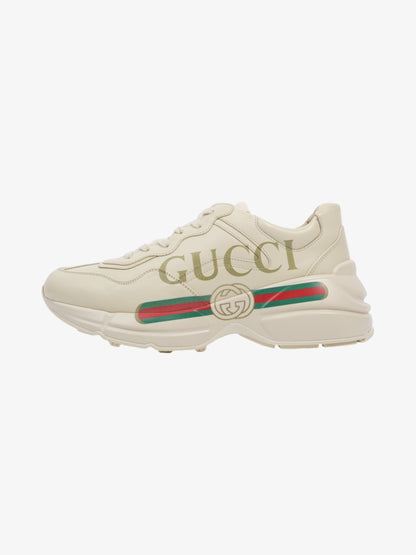Gucci Rhyton Sneakers Cream / Red / Green Leather EU 39.5 UK 6.5