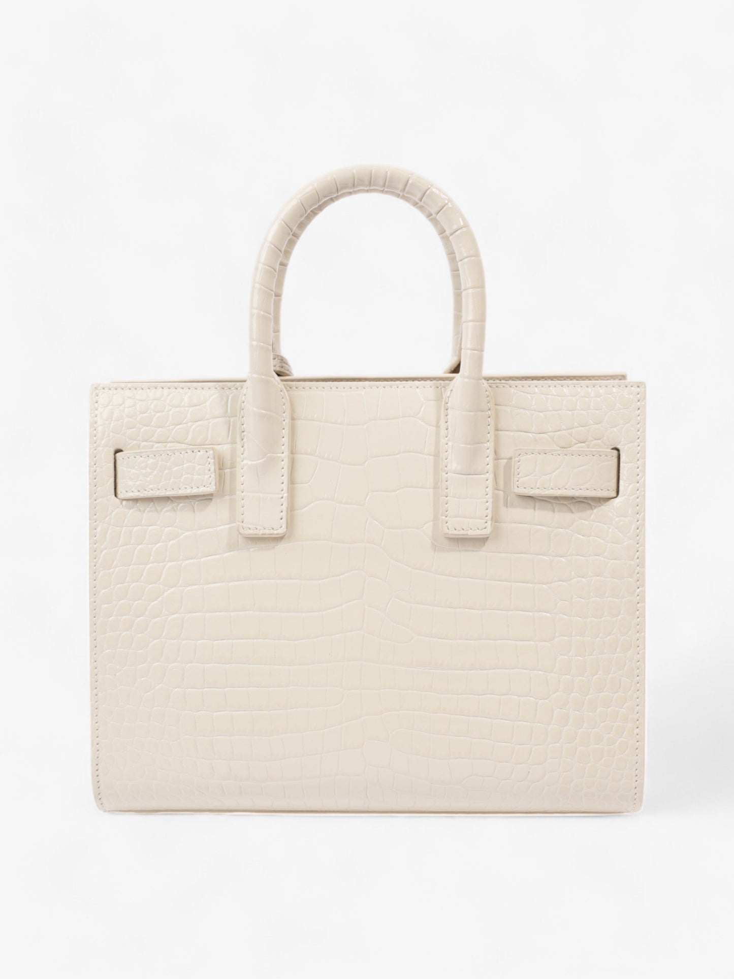 Saint Laurent Sac De Jour Off White Embossed Leather Nano