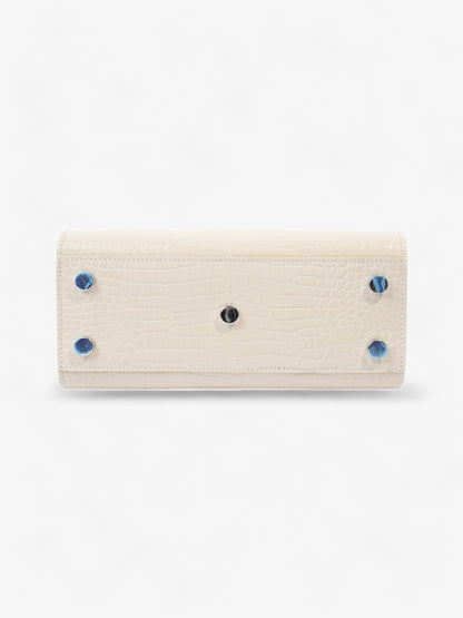 Saint Laurent Sac De Jour Off White Embossed Leather Nano