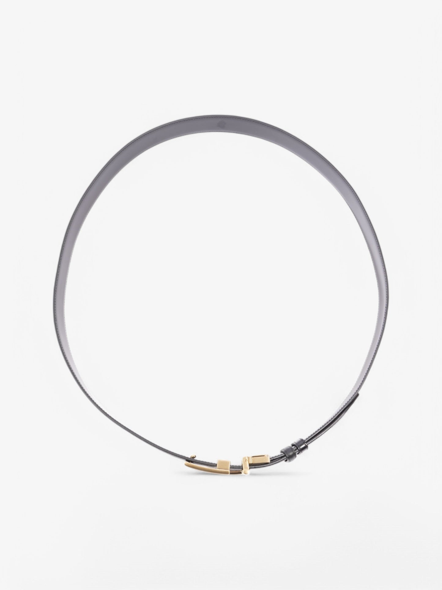Fendi FF Reversible Belt Black / Gold Leather 139cm