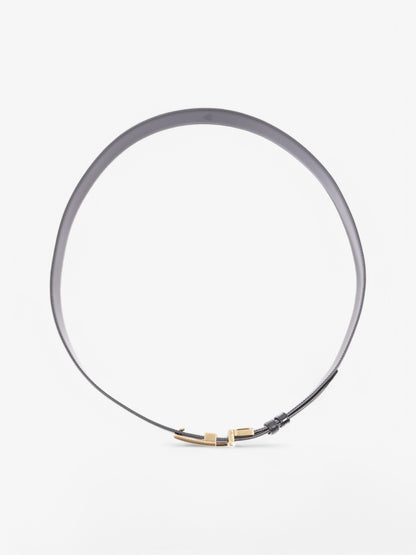 Fendi FF Reversible Belt Black / Gold Leather 139cm