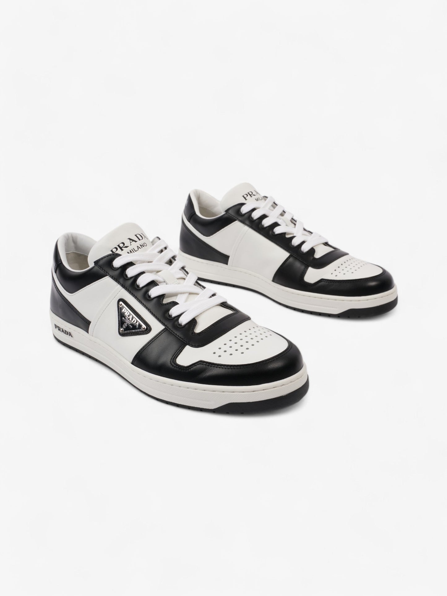 Prada Downtown White  / Black Leather EU 42 UK 8