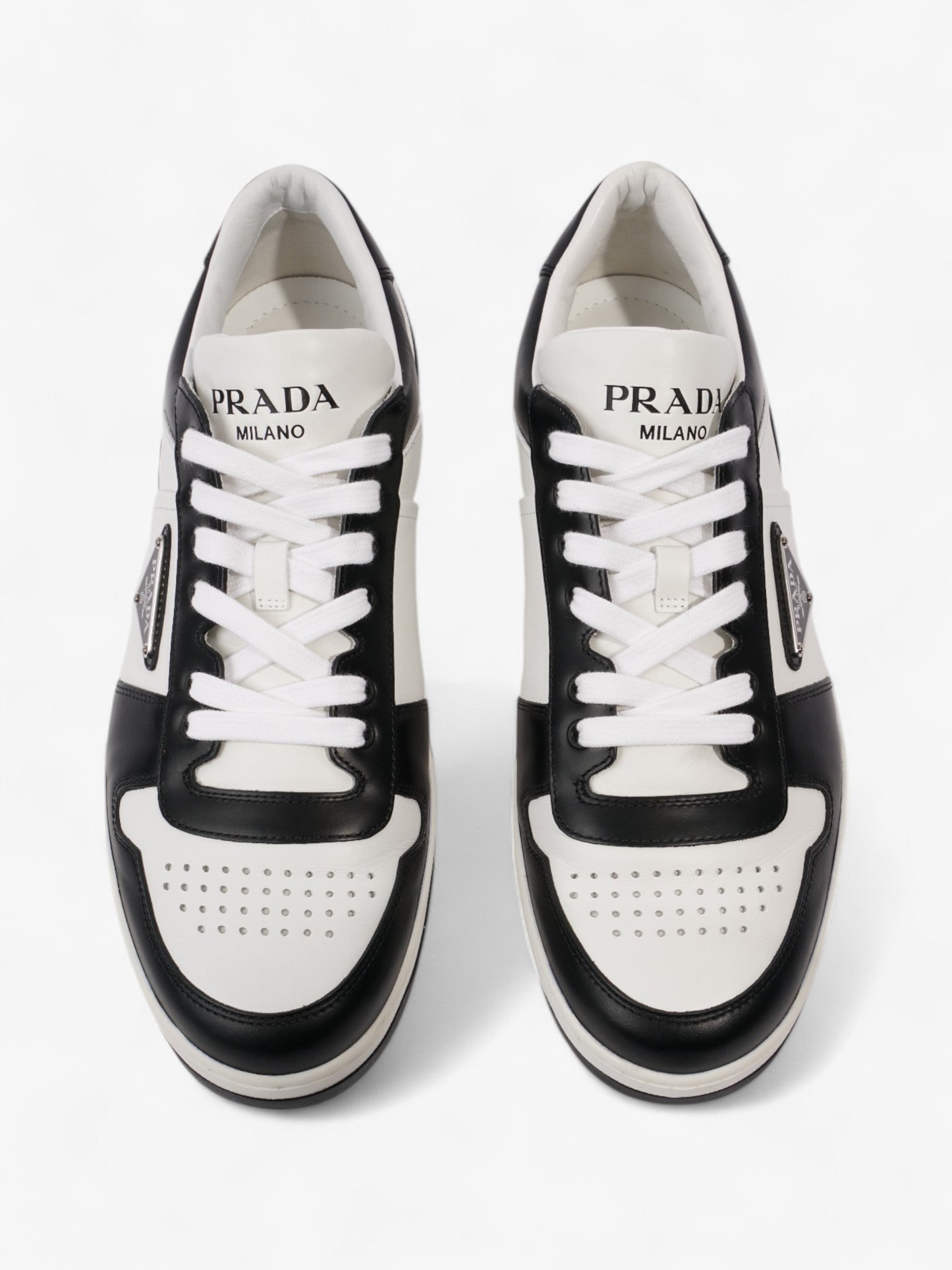 Prada Downtown White  / Black Leather EU 42 UK 8