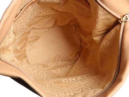 Chanel Tall Tan Bucket Bag