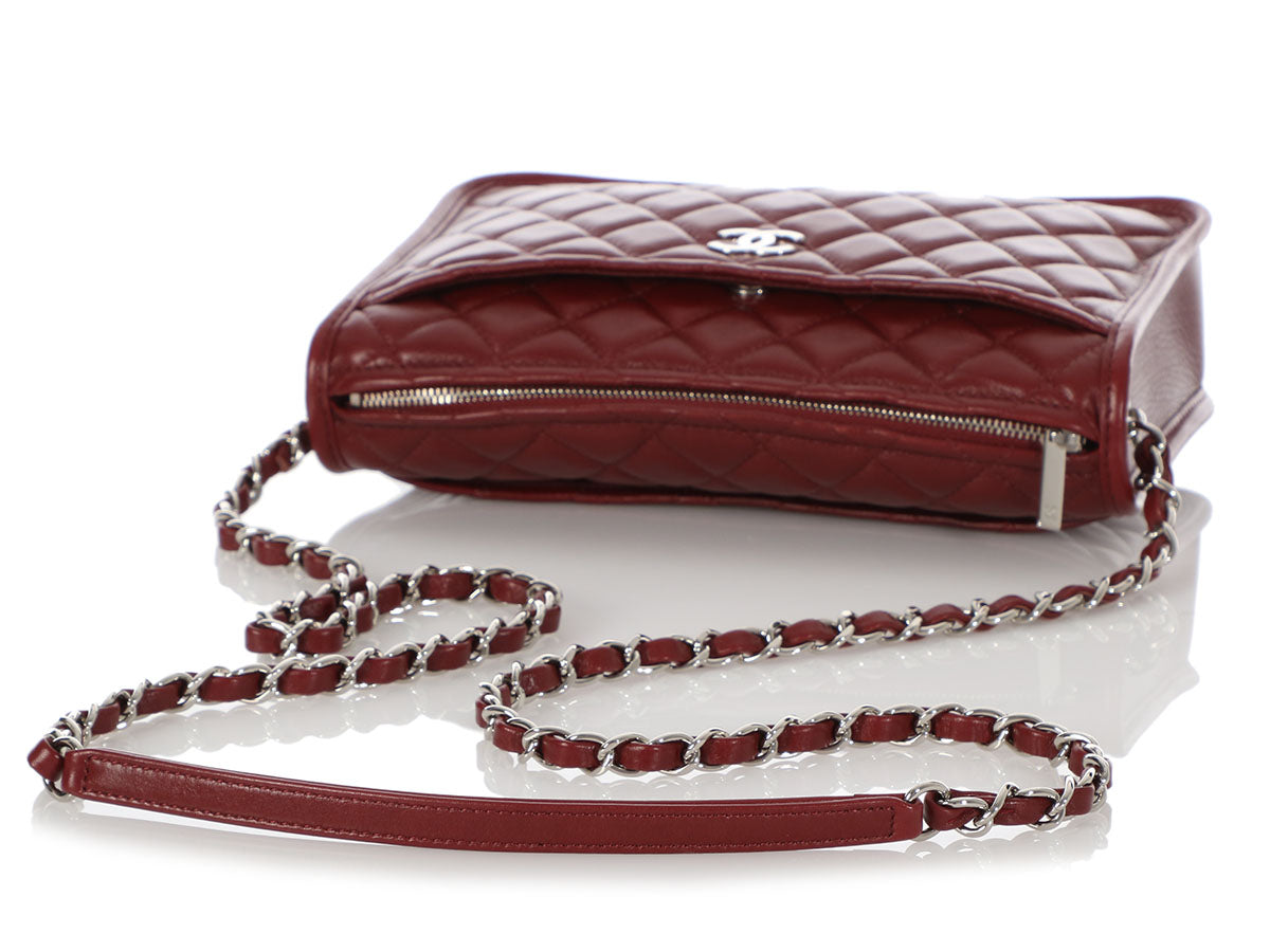 Chanel Burgundy Quilted Calfskin Crossbody