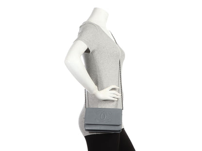 Chanel Gray Caviar Timeless Wallet on a Chain WOC