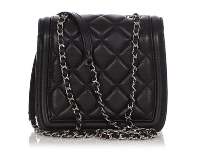 Chanel Mini Black and White Leather Citizen Flap