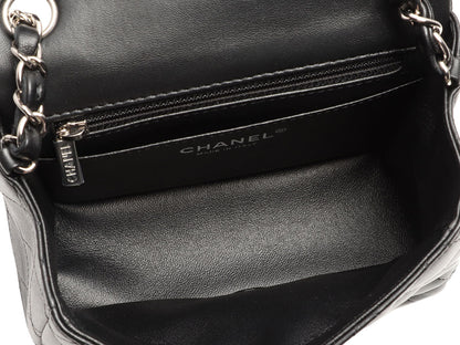 Chanel Mini Black Quilted Lambskin Square Classic