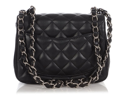 Chanel Mini Black Quilted Lambskin Square Classic