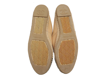 Chanel Beige and Black Espadrilles