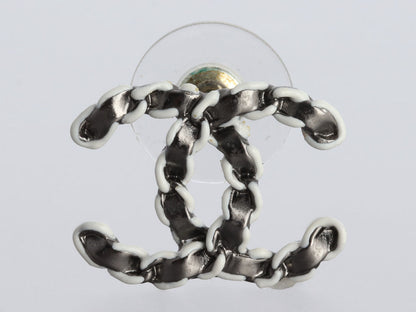 Chanel Logo Necklace & Pierced Earrings Set