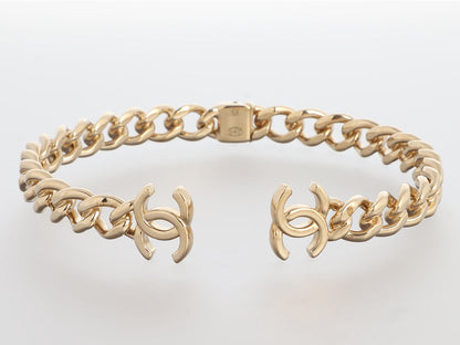 Chanel Medium Gold-Tone Logo Choker
