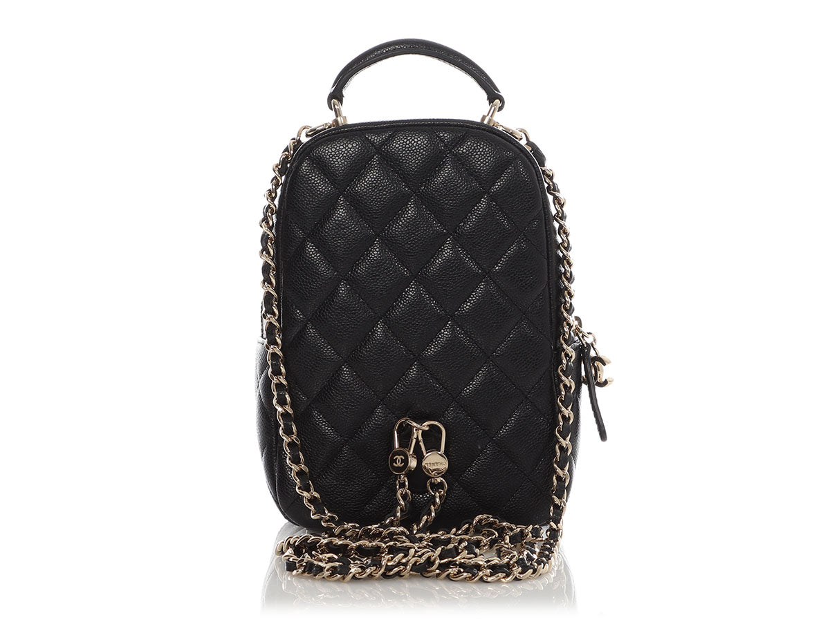 Chanel Mini Black Quilted Caviar Classic Backpack