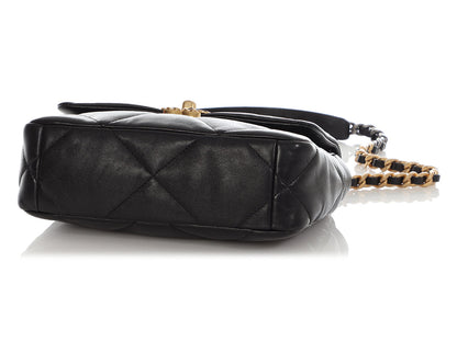 Chanel Small Black Quilted Lambskin 19 Flap