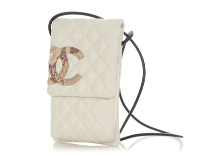 Chanel White Quilted Calfskin Cambon Ligne Crossbody