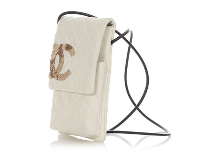 Chanel White Quilted Calfskin Cambon Ligne Crossbody