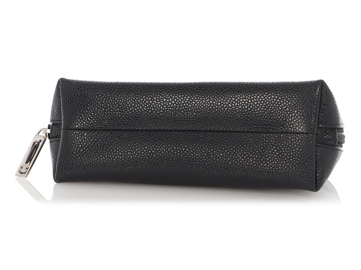 Chanel Small Black Caviar Makeup Case