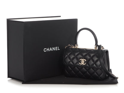 Chanel Mini Black Quilted Lambskin Trendy CC
