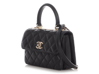 Chanel Mini Black Quilted Lambskin Trendy CC