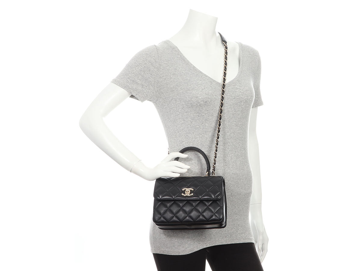 Chanel Mini Black Quilted Lambskin Trendy CC