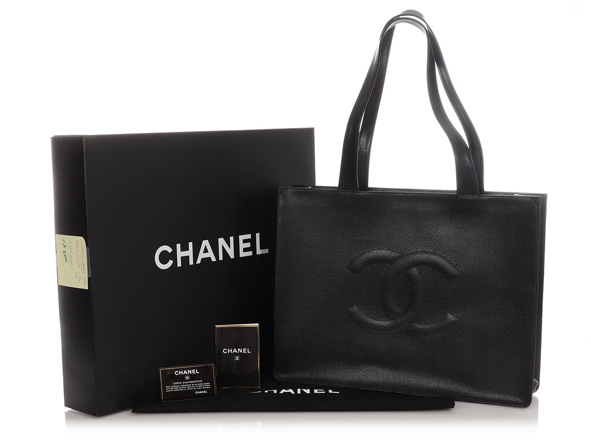 Chanel Vintage XL Black Caviar Tote