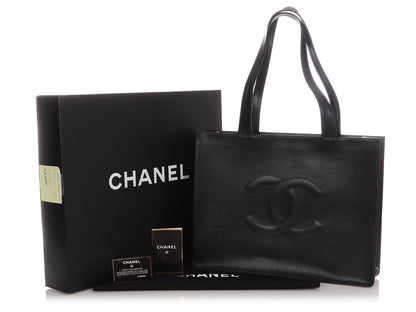 Chanel Vintage XL Black Caviar Tote