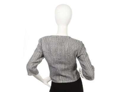 Chanel Black and White Tweed Jacket