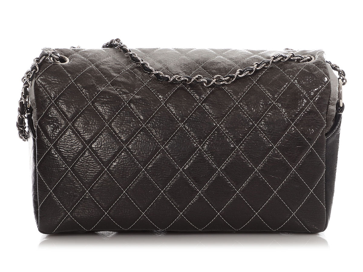 Chanel Black Quilted Vinyl Melrose Dégradé Flap