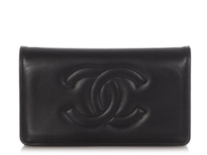 Chanel Black Lambskin Wallet On Chain WOC