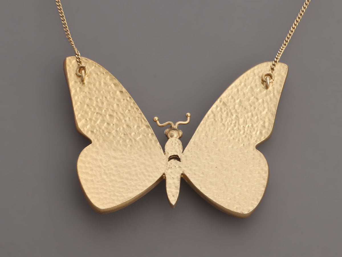 Chanel Mauve Butterfly Pendant Necklace
