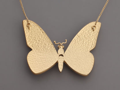 Chanel Mauve Butterfly Pendant Necklace