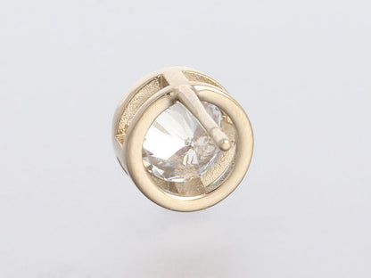 Chanel Crystal CC Pierced Earrings