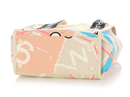 Chanel Multi-Colored Eiffel Tower Cruise Line Canvas Tote