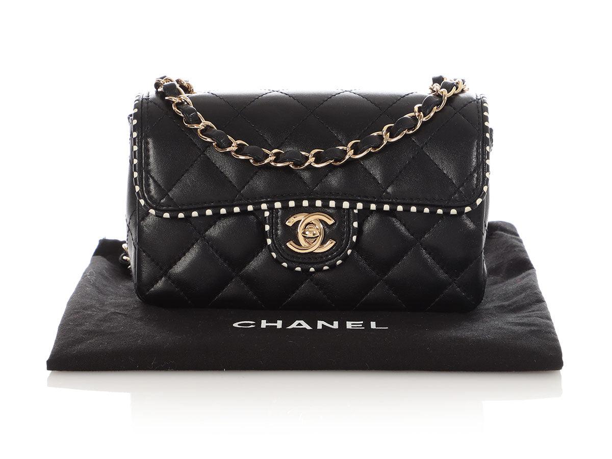 Chanel Mini Black Quilted Lambskin Flap