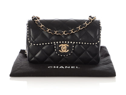 Chanel Mini Black Quilted Lambskin Flap