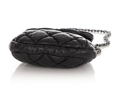 Chanel Mini Black Bubble Quilt Lambskin Paris-Moscow Crossbody