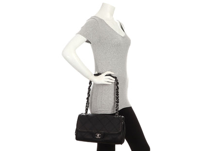 Chanel Black Matte Calfskin Ultimate Stitch Flap