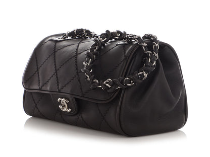 Chanel Black Matte Calfskin Ultimate Stitch Flap