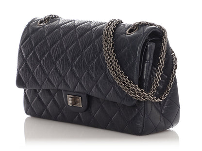 Chanel Navy Quilted Aged Calfskin 2.55 Reissue 226