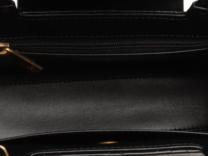 Chanel Small Black Shiny Quilted Calfskin Nano Kelly