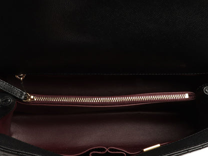 Chanel Small Black Quilted Caviar Coco Handle